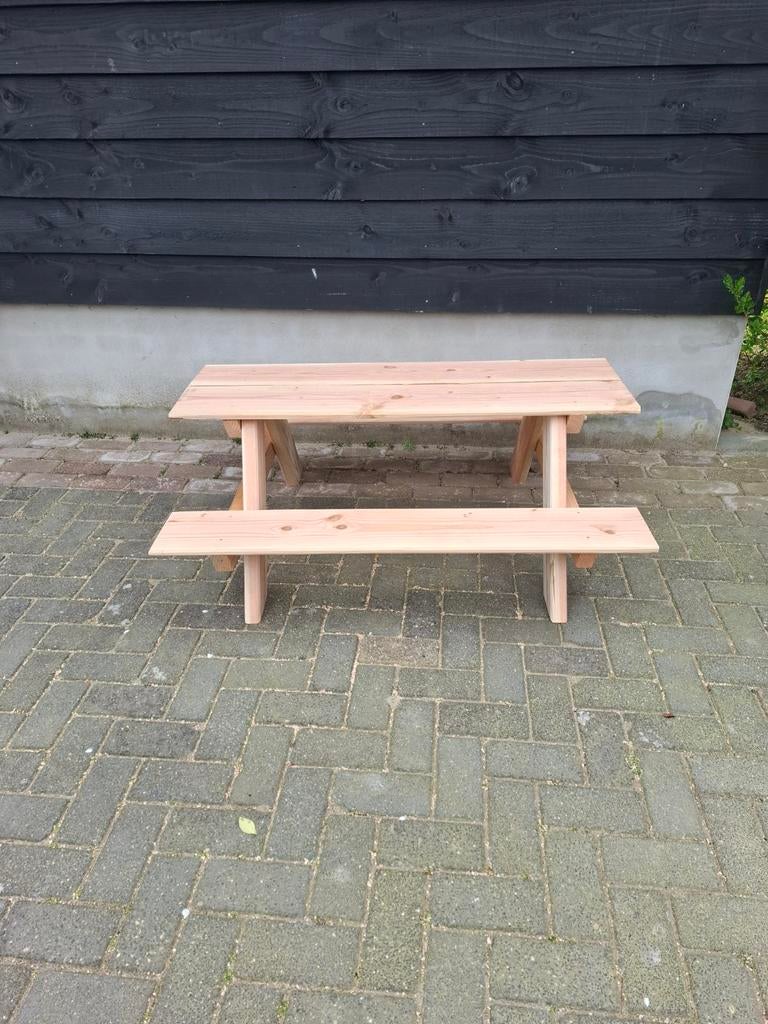 Kinder picknicktafel, Tuin en Terras, Picknicktafels, Ophalen of Verzenden, Rechthoekig, Hout