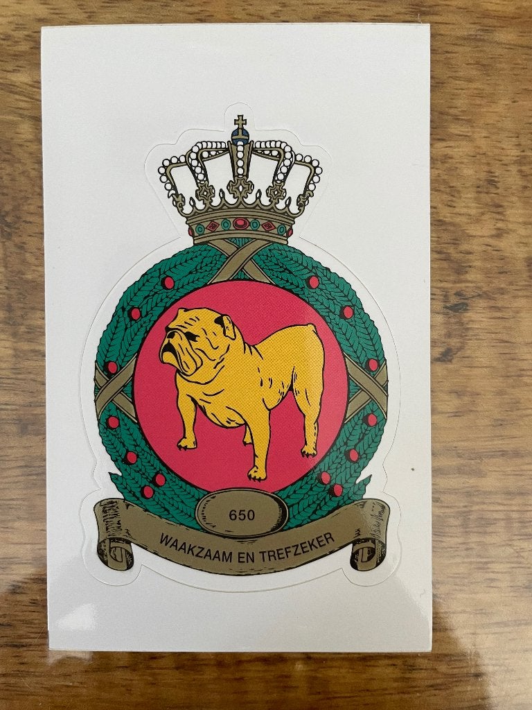 Luchtmacht sticker 650 Squadron, Ophalen of Verzenden, Zo goed als nieuw, Patch, Badge of Embleem
