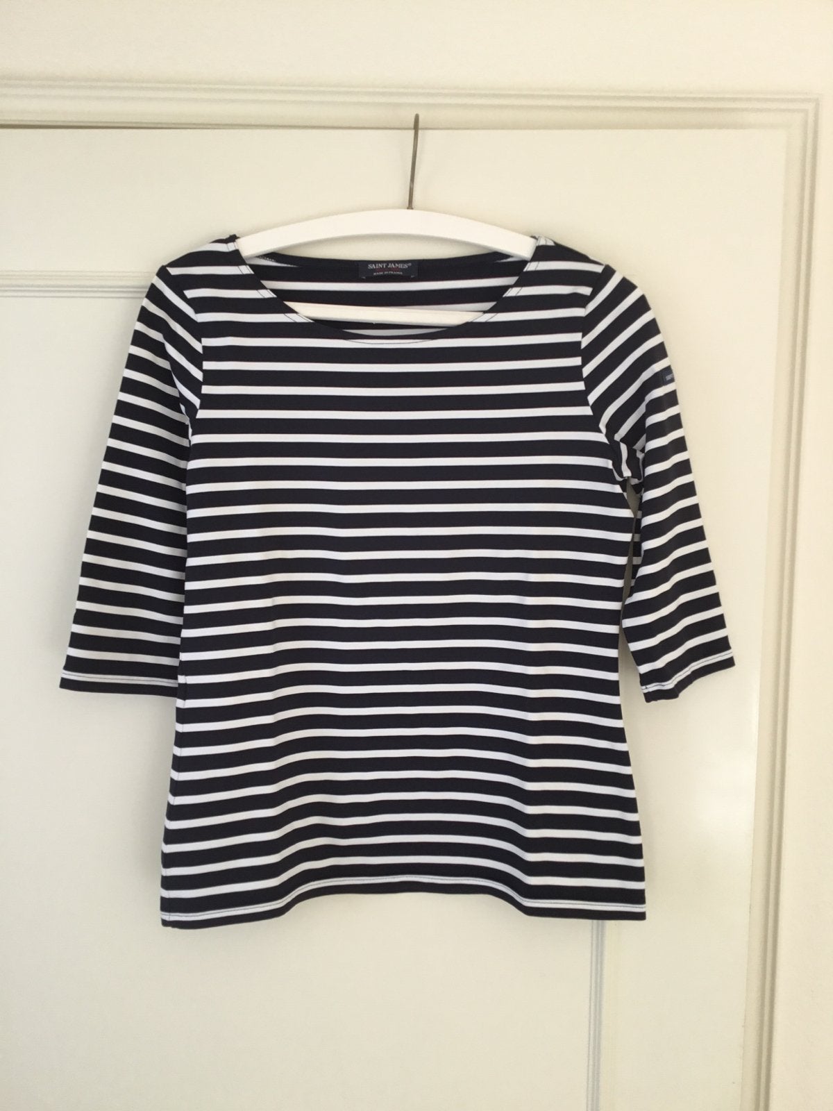 Saint James gestreepte top met 3/4 mouwen, Kleding | Dames, Maat 38/40 (M), Blauw, Ophalen of Verzenden, Zo goed als nieuw