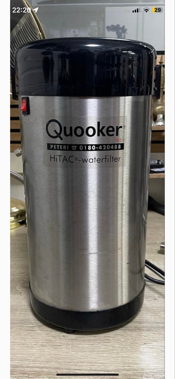 Quooker PRO3-1600 Watt boiler met HiTAC-waterfilter, Ophalen of Verzenden, Gebruikt