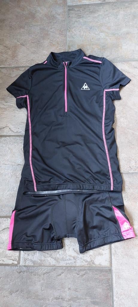 Le coq sportif fiets setje maat s, Zwart, Le coq sportif, Ophalen of Verzenden, Zo goed als nieuw