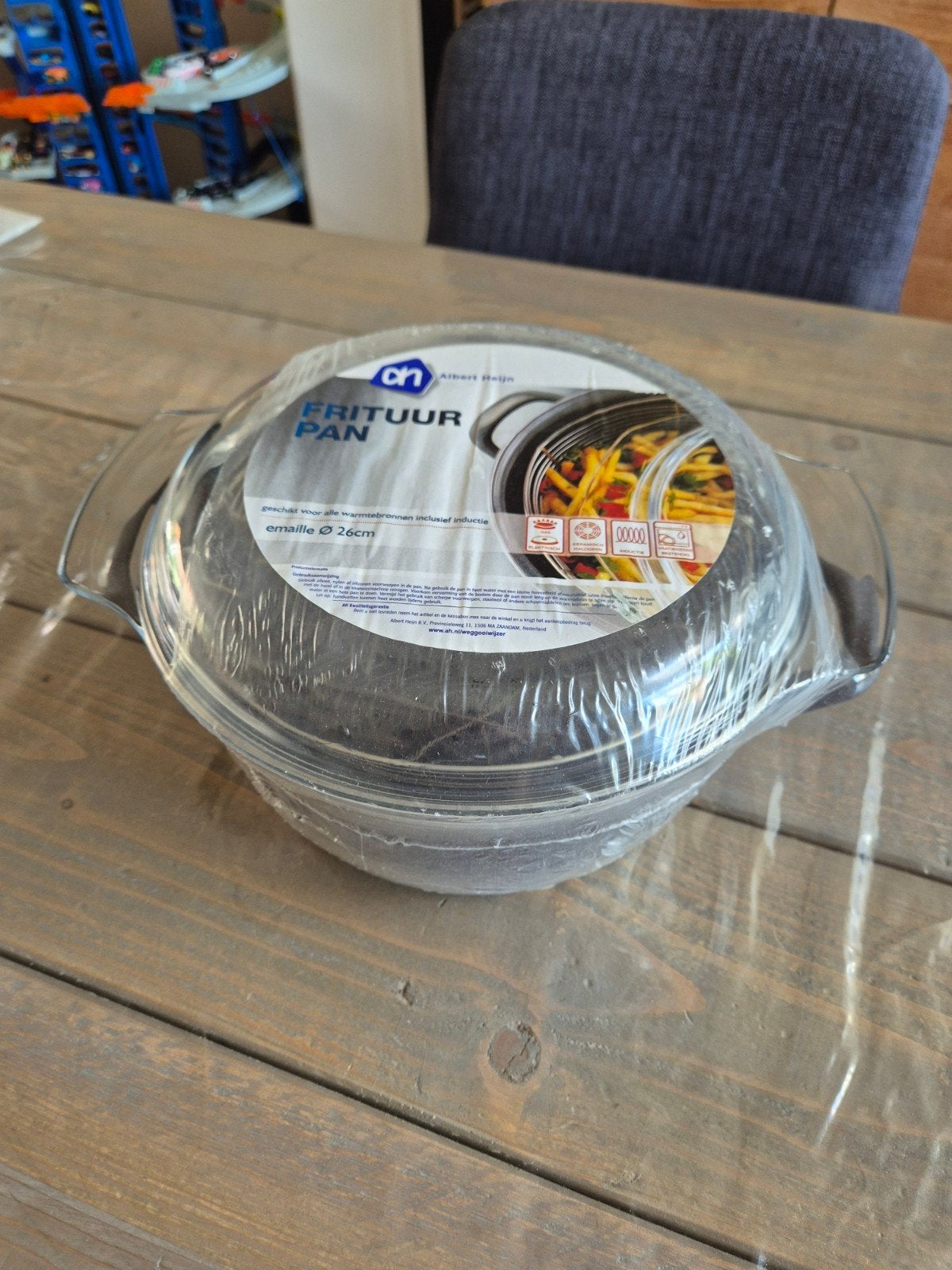 Albert Heijn Frituurpan emaille Ø 26cm, 3 tot 4 liter, Ophalen, Nieuw