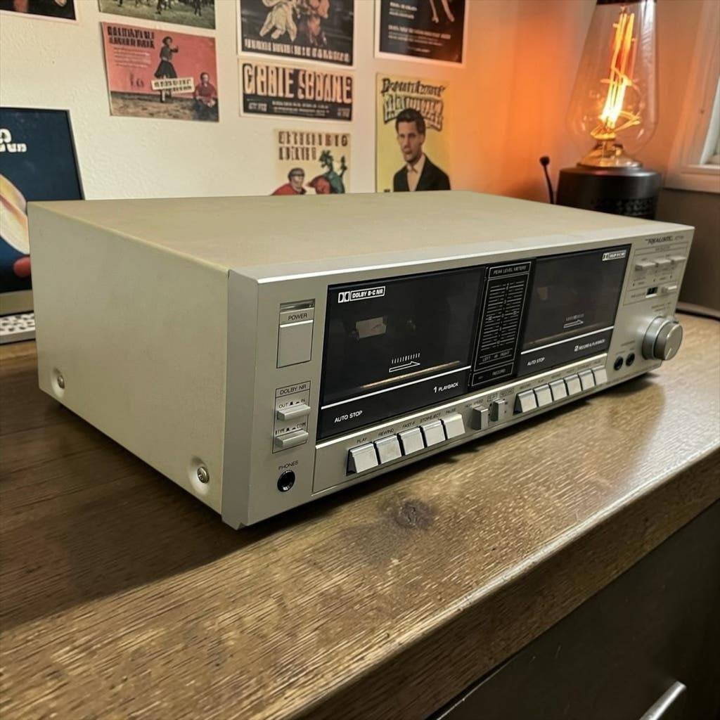 Vintage dubbele cassettedeck  speler Realistic SCT60, Audio, Tv en Foto, Ophalen, Overige merken