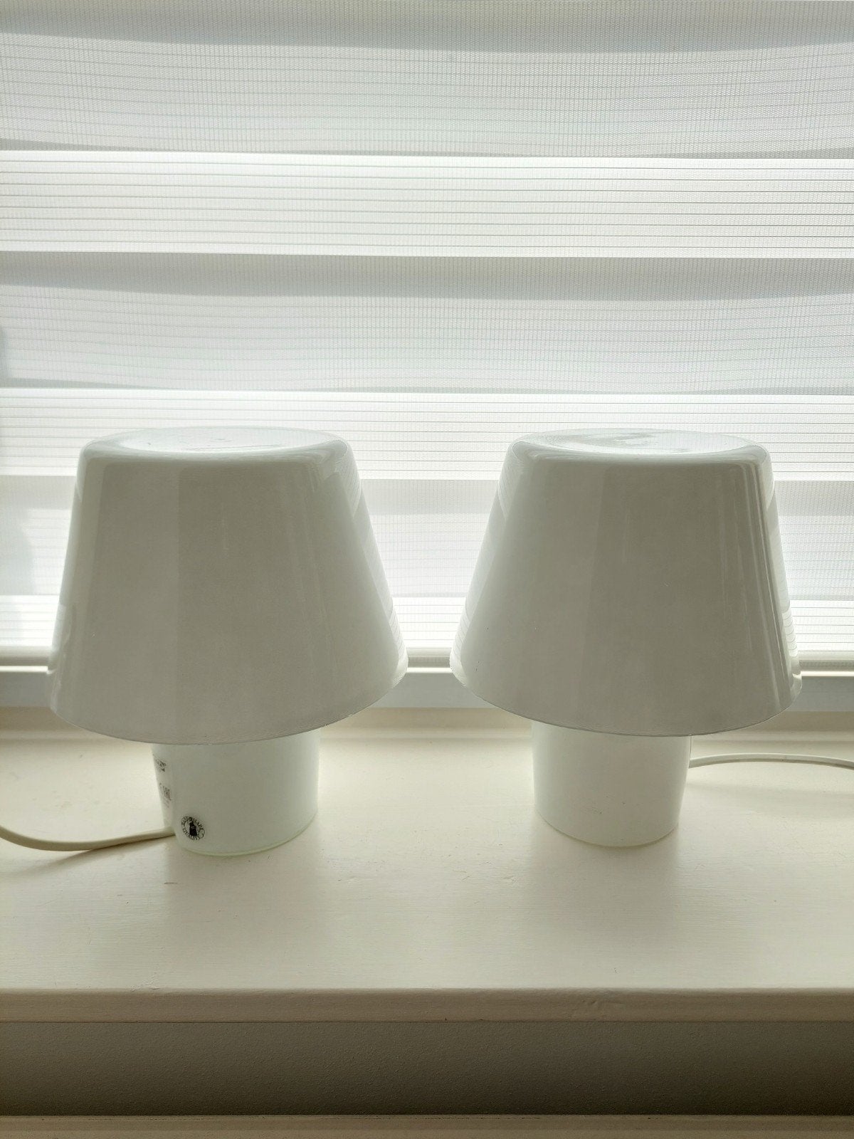 2x Vintage IKEA Gavik lampen, Helena Svensson, jaren '90, Gebruikt, Vintage, Wit, Ophalen of Verzenden