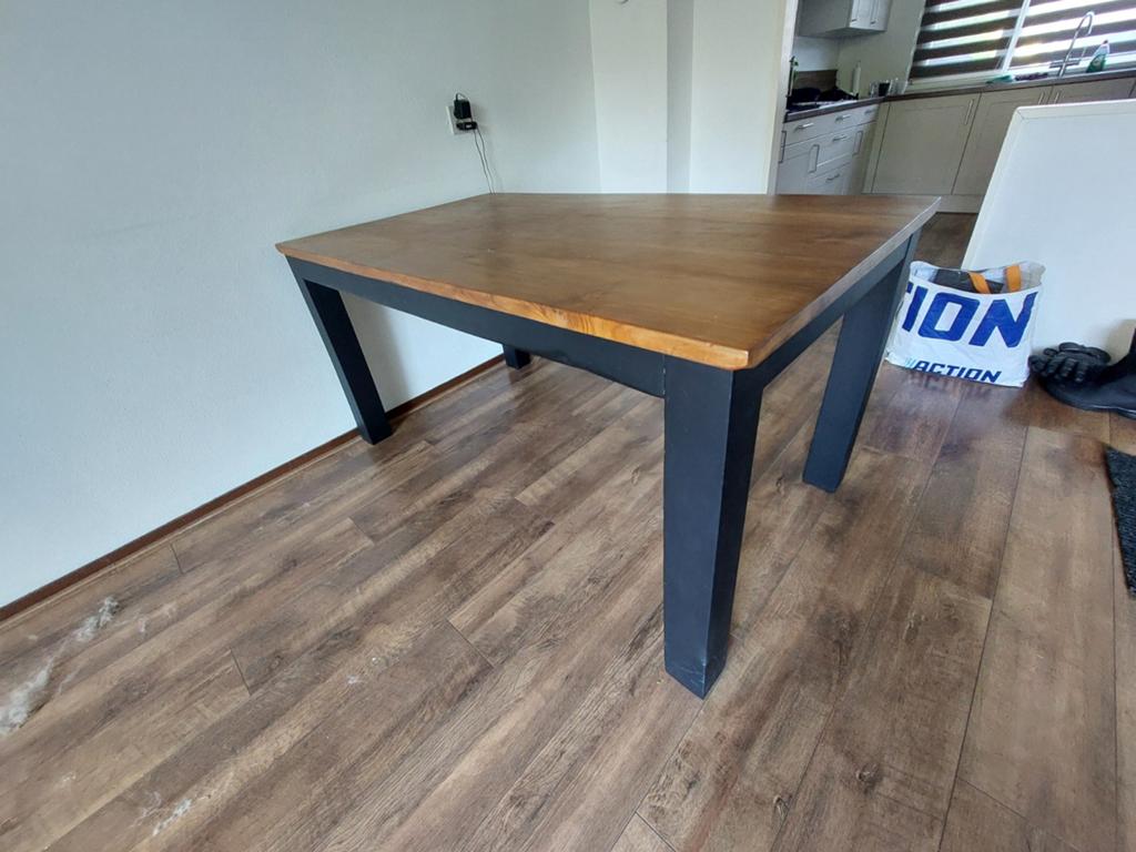 Teak houten tafel 160x90, Huis en Inrichting, Tafels | Eettafels, Ophalen, Gebruikt, Teakhout, 50 tot 100 cm