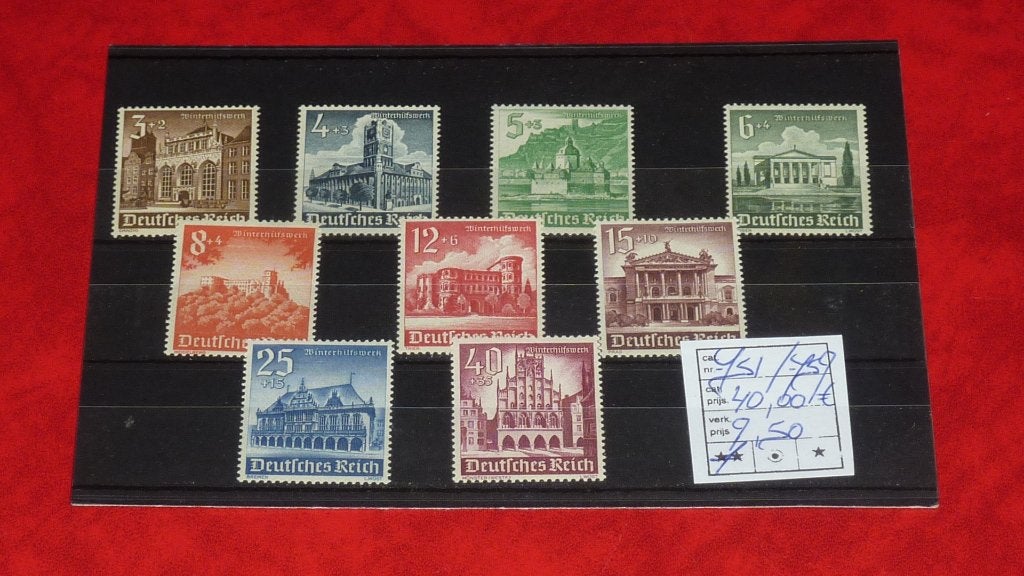 Duitse Rijk Mi Nr's 751/759 Cat 40 euro Postfris, Postzegels en Munten, Postzegels | Volle albums en Verzamelingen, Ophalen of Verzenden