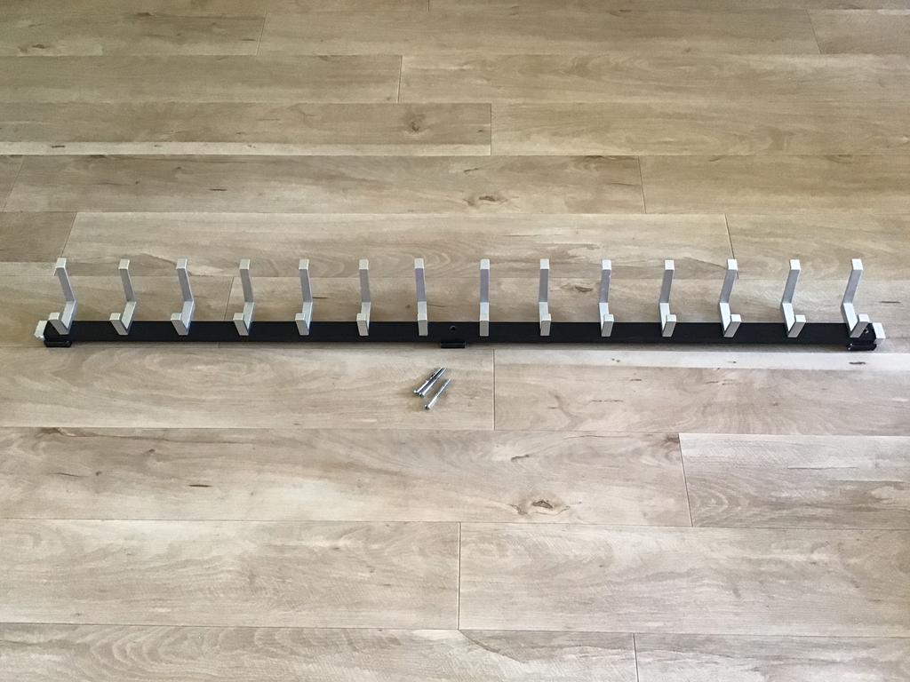 metalen wandkapstok met rvs haken, Gebruikt, Minder dan 100 cm, Metaal, Ophalen