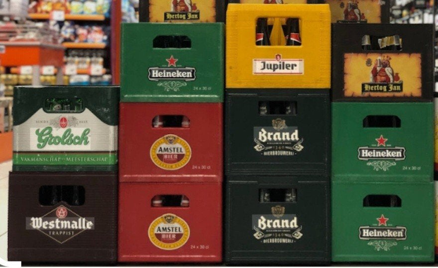 Gezocht: Lege bierkratten., Verzamelen, Ophalen of Verzenden, Nieuw, Overige typen, Overige merken