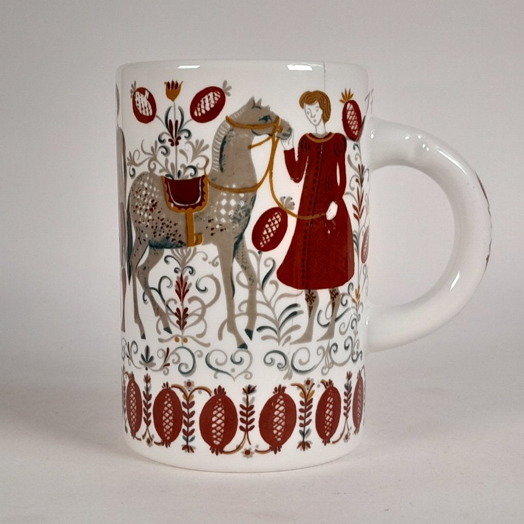 Vintage porseleinen pul 1720 - folklore - retro 70's 80's, Ophalen of Verzenden, Huis en Inrichting