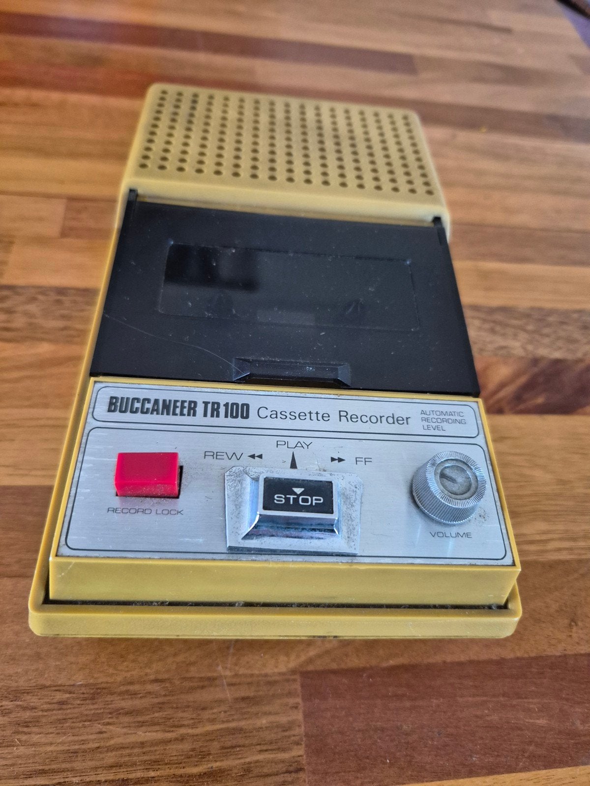 Vintage Buccaneer TR100 Cassette Recorder, Audio, Tv en Foto, Cassettedecks, Ophalen of Verzenden, Enkel, Overige merken