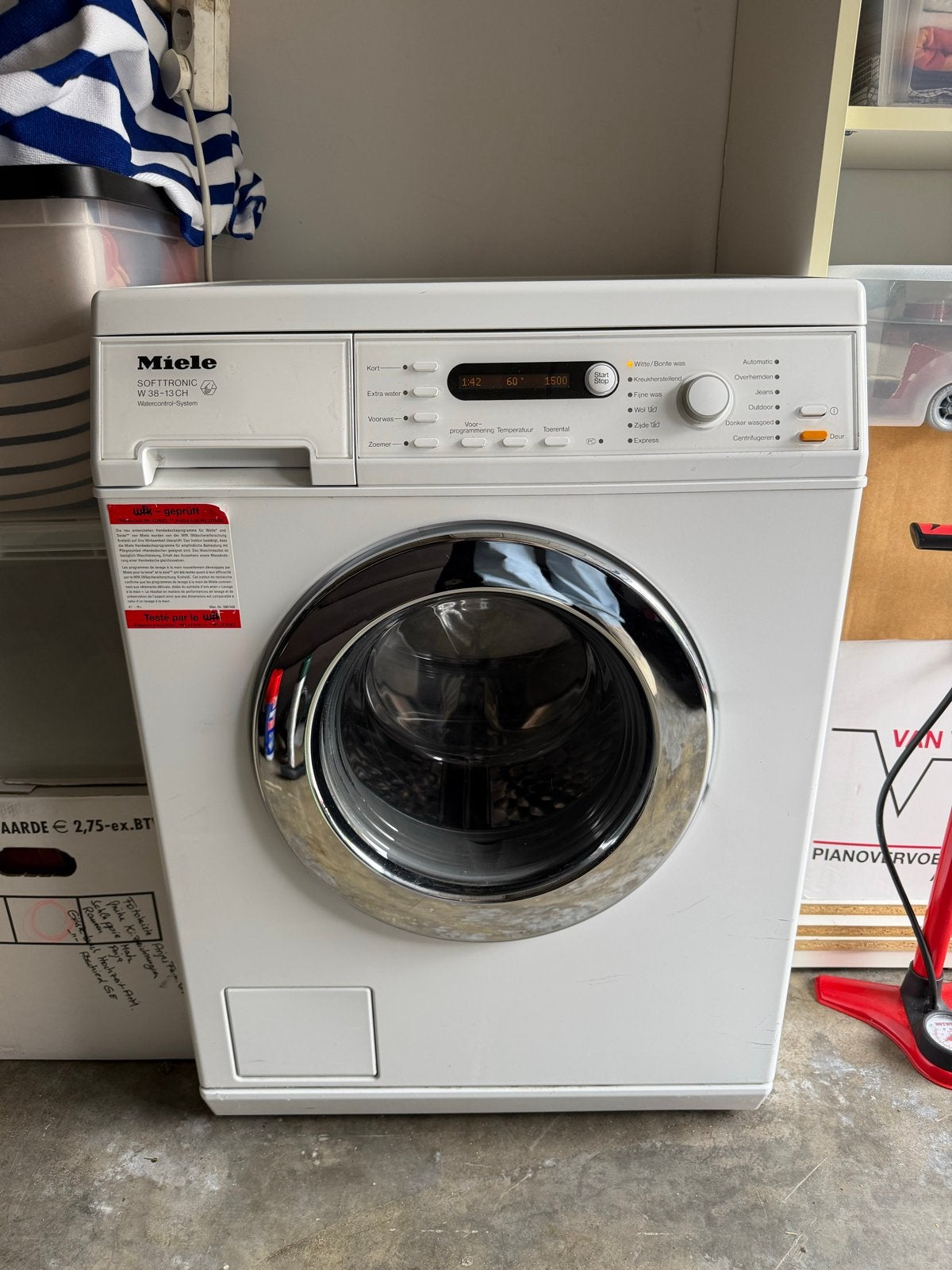 Miele Softtronic W 38-13 CH Wasmachine - Goed Werkend, Ophalen, Gebruikt, Voorlader, Wolwasprogramma