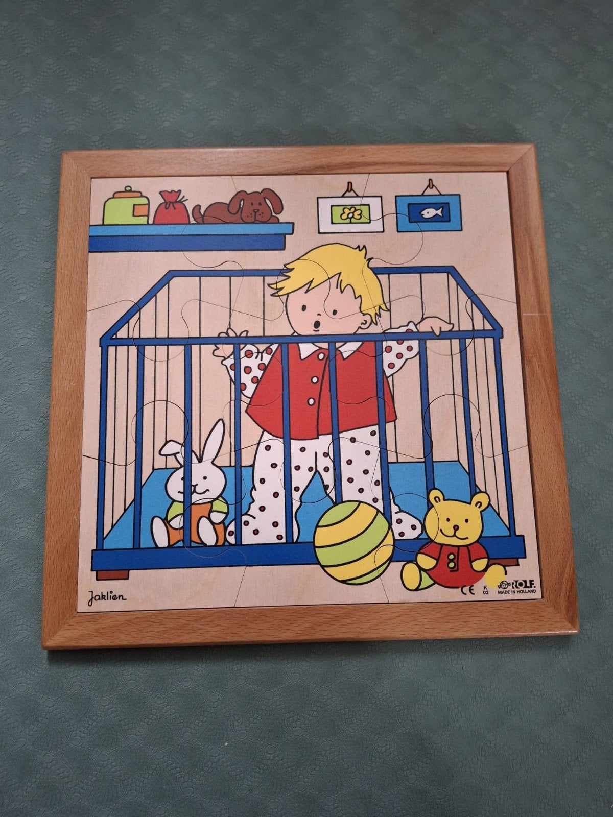 Puzzel Rolf Baby in Box, 2 tot 4 jaar, Ophalen of Verzenden, Zo goed als nieuw, Van hout