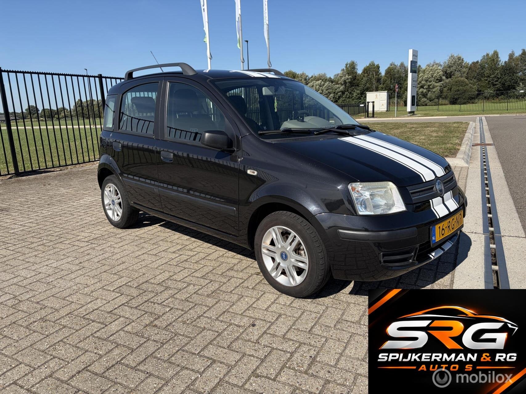 Fiat Panda 1.2 emotion airco, Auto's, Voorwielaandrijving, Elektrische ramen, Gebruikt, Zwart