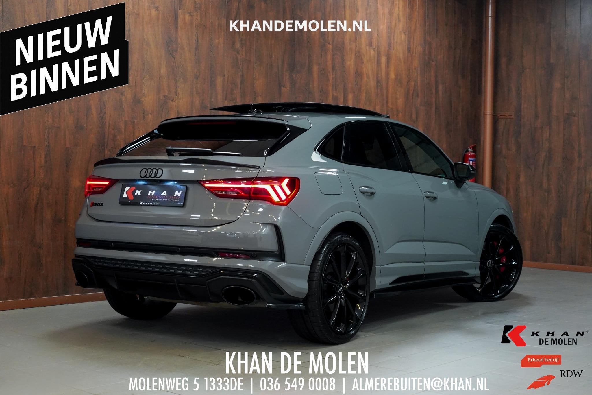 Audi Q3 Sportback TFSI RS BOMVOL|Pano|RS Stoelen|SONOS|RS Ui, Auto's, Automaat, Gebruikt, 1675 kg, Bedrijf
