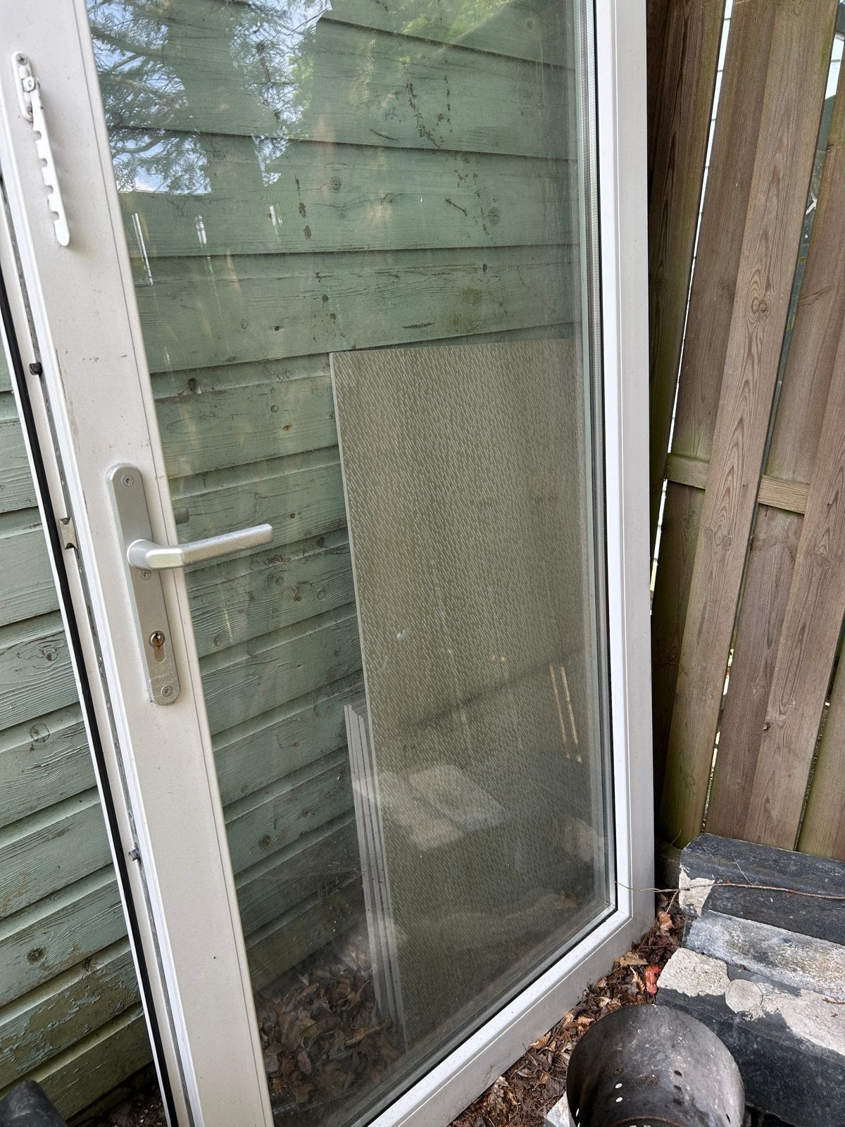 Gratis geveldeur met dubbelglas 93x210 cm, Doe-het-zelf en Verbouw, Ophalen, Gebruikt, 80 tot 100 cm, 200 tot 215 cm