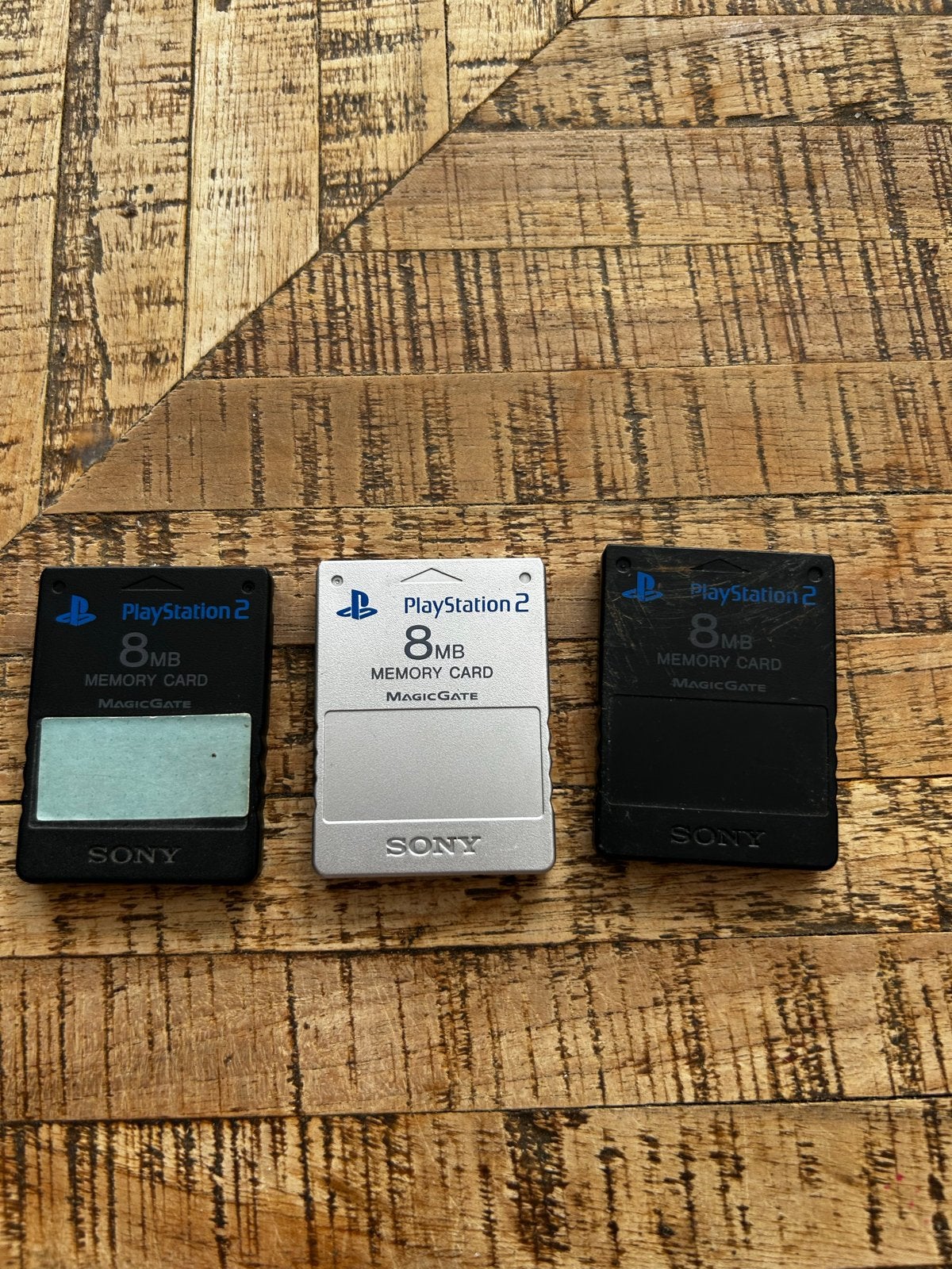 PlayStation 2 8MB Memory Cards - Set van 3, Ophalen of Verzenden, Gebruikt, Geheugenkaart, PlayStation 2