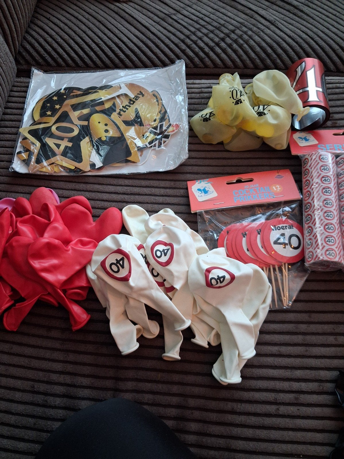 40 jaar verjaardagsdecoratie set, Ophalen of Verzenden, Nieuw, Versiering, Verjaardag