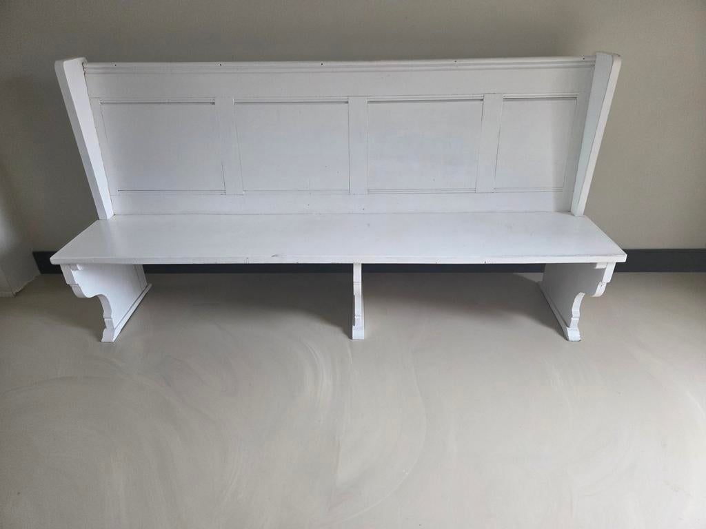 Zeer mooi Vintage Kerkbankje 190 bij 100 h, Huis en Inrichting, Ophalen of Verzenden, Zo goed als nieuw, Rechthoekig, 125 cm of meer