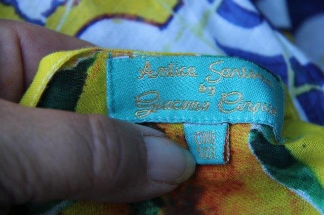 Jurk/ Tuniek geel/ blauw Antica santoria Giacomo cinque 1mt, Kleding | Dames, Blauw, Ophalen of Verzenden, Zo goed als nieuw, Antica Sartoria
