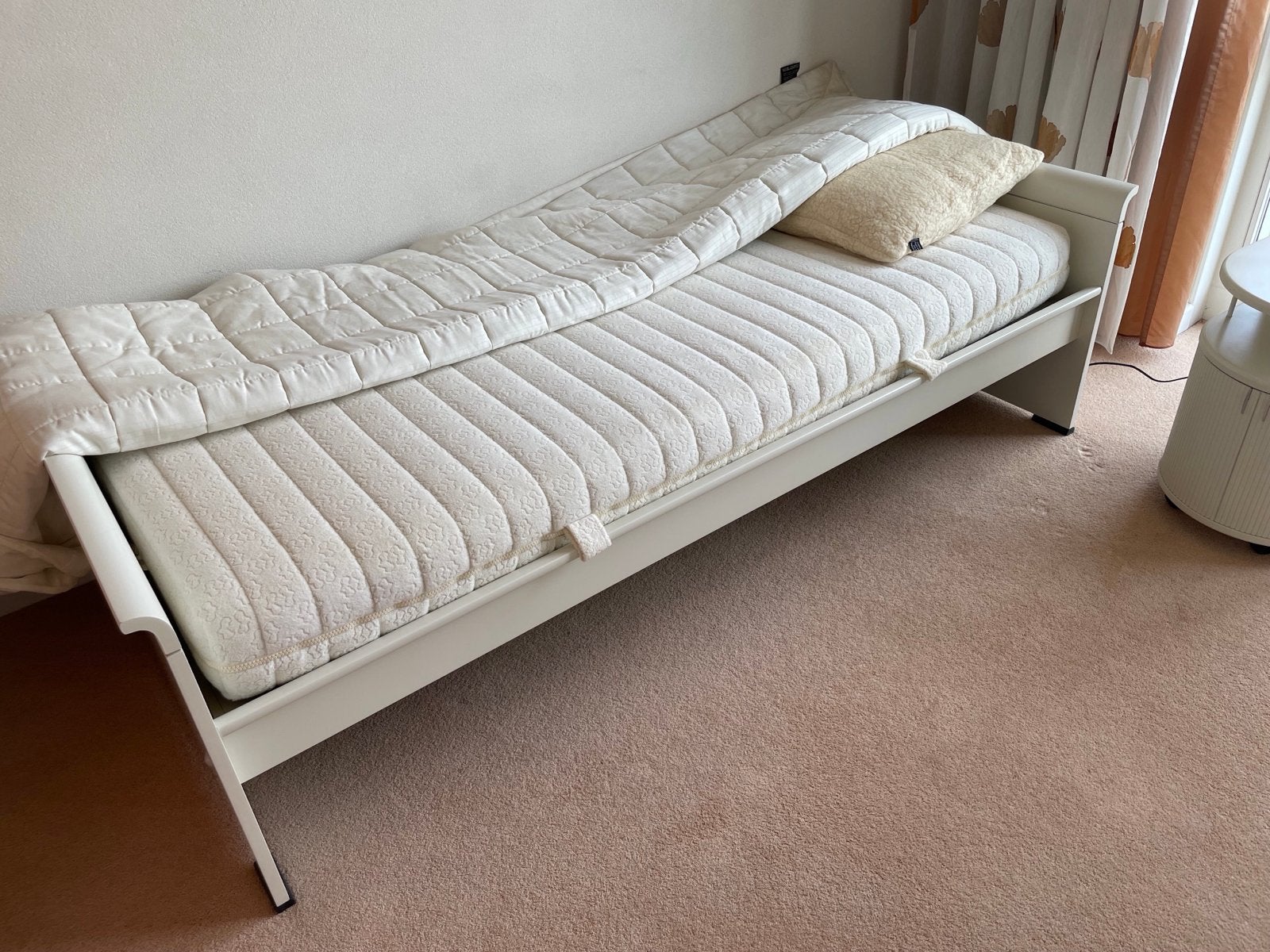 Eenpersoonsbed met verstelbare bodem, Ophalen, 90 cm, Eenpersoons, Metaal
