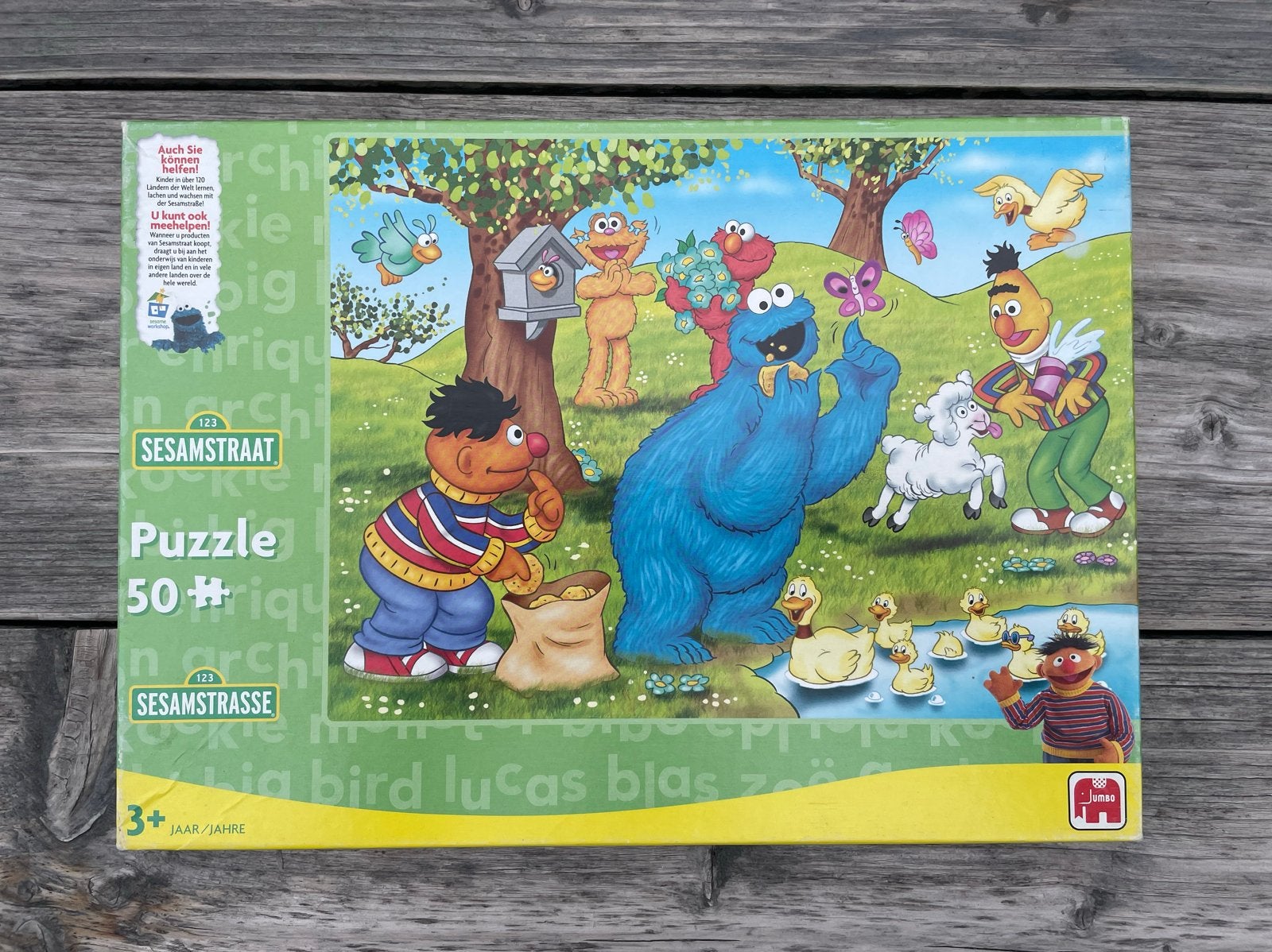 Sesamstraat puzzel 50 stukjes, Kinderen en Baby's, Ophalen of Verzenden, 10 tot 50 stukjes, Gebruikt, 2 tot 4 jaar