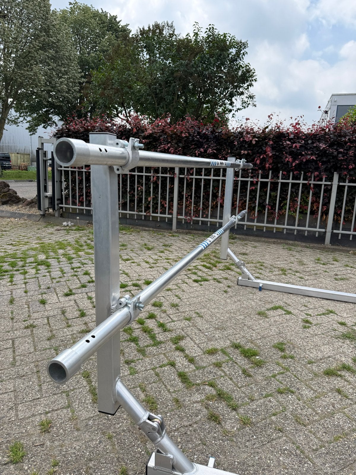 ASC Steiger met Gewichten - Zo goed als nieuw, Doe-het-zelf en Verbouw, Steigers, Ophalen, Zo goed als nieuw, Rolsteiger of Kamersteiger
