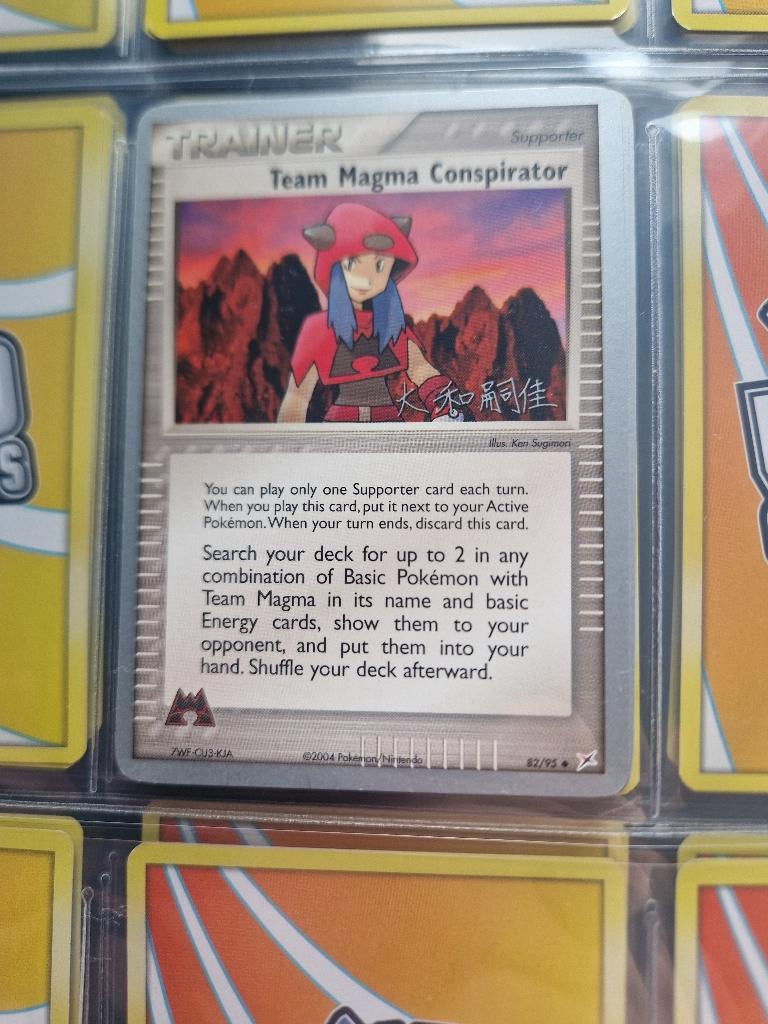 pokemon world championship 2004 kaart magma conspirator, Ophalen, Zo goed als nieuw, Losse kaart, Foil