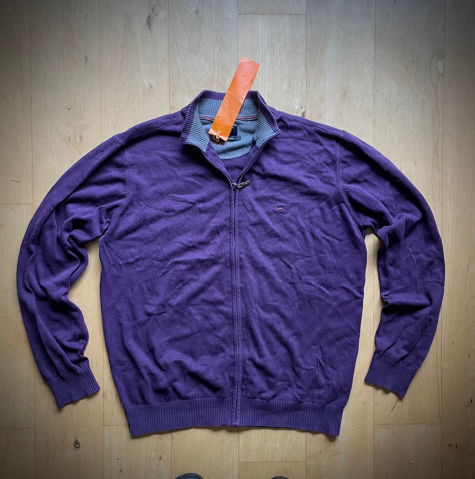 State Of Art vest / trui met rits paars L, Ophalen of Verzenden, Zo goed als nieuw, Maat 52/54 (L), Paars