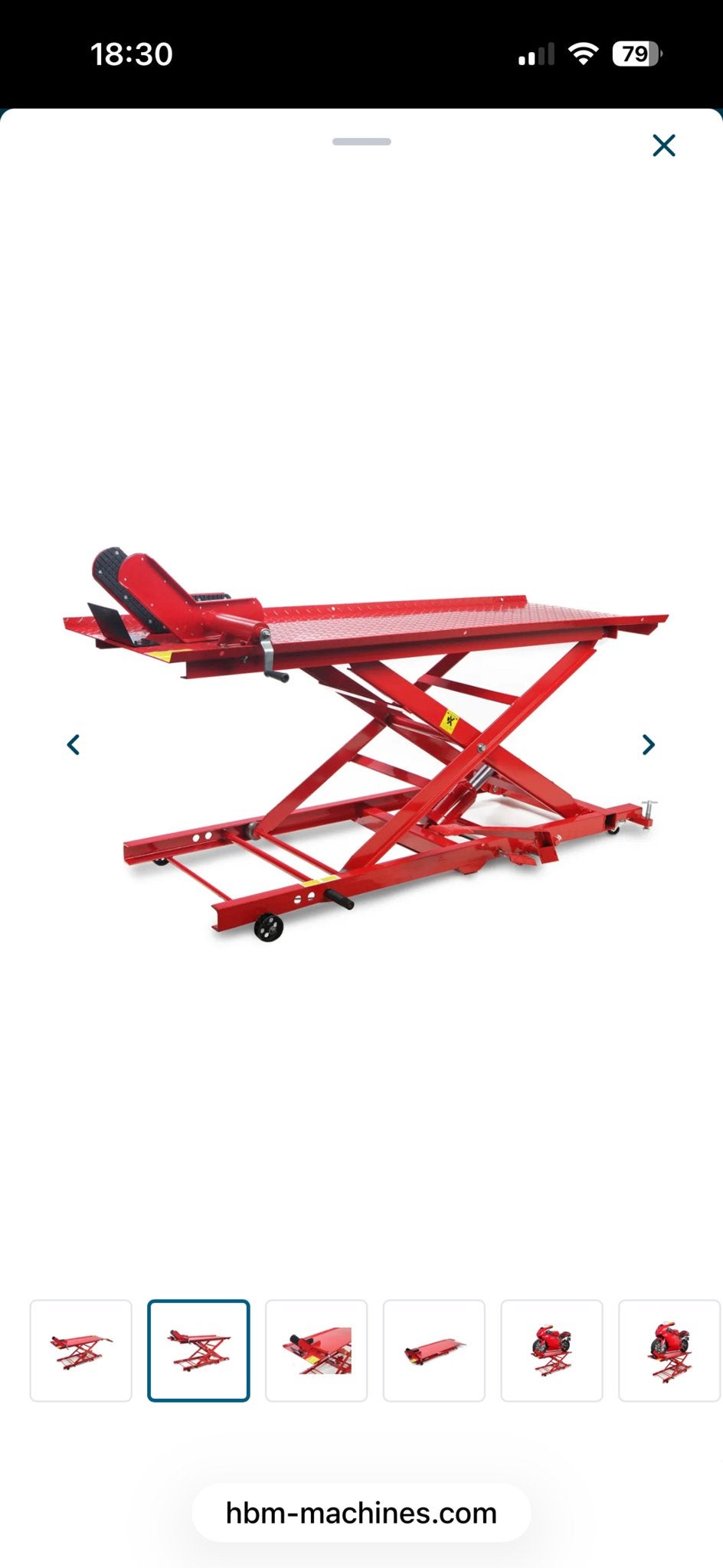 HBM Motorheftafel 450 kg - Compleet en Goed Werkend, Motoren, Accessoires | Overige, Ophalen, Gebruikt