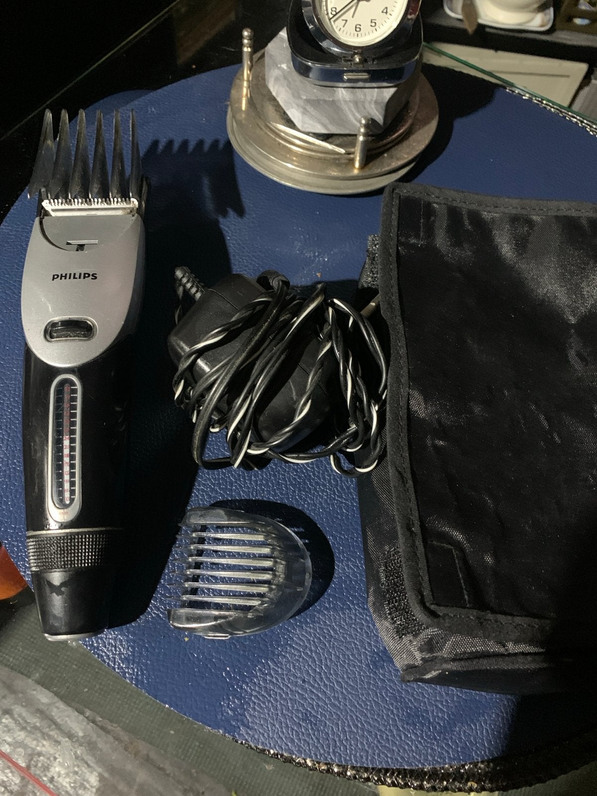 Philips baardtrimmer met opzetstuk en oplader, Ophalen of Verzenden, Gebruikt, Scheren en Epileren