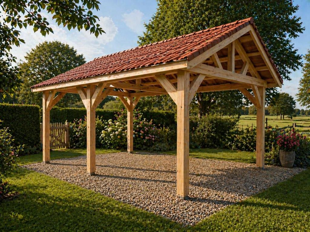 Douglas overkapping 4,1 x 5,3 meter, Ophalen, Nieuw, Veranda