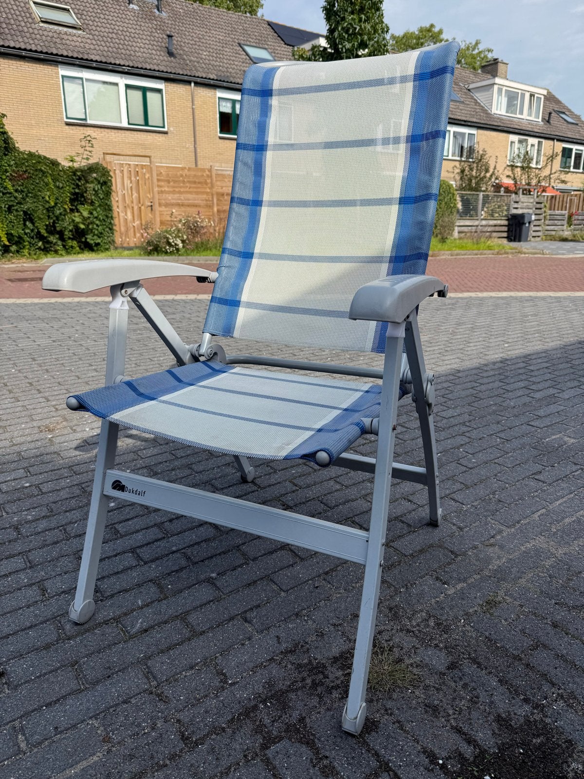 Dukdalf campingstoel - Comfortabel en degelijk, Ophalen, Gebruikt, Campingstoel