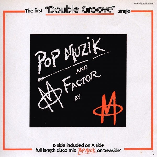 M Pop Muzik And M Factor (THe First Double Groove Single), Gebruikt, Fotohoes, Ophalen of Verzenden, Pop