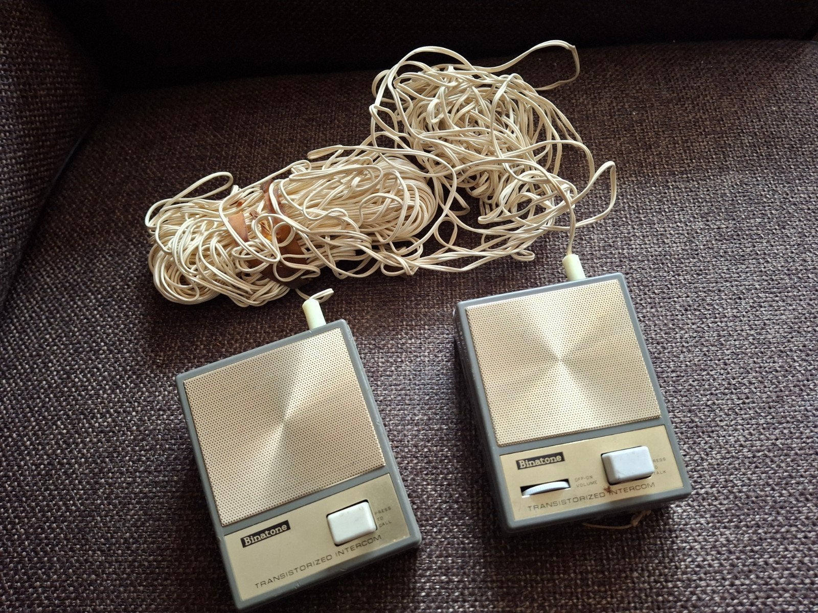Vintage baby foon set jaren 70 met draad, Ophalen of Verzenden
