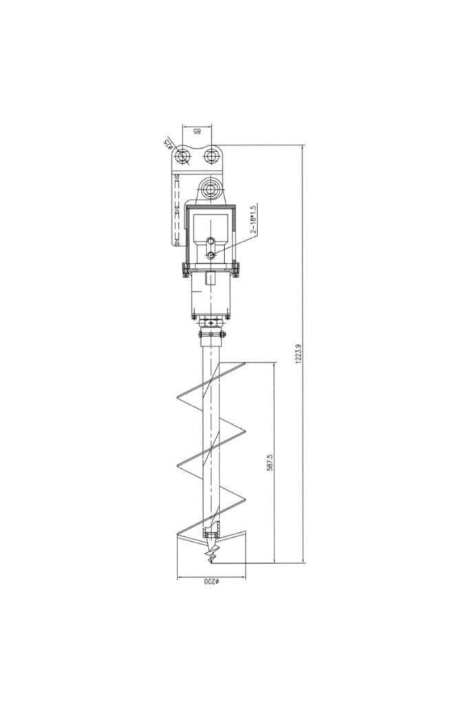 HYDRAULISCHE GRONDBOOR MET BOORDIAMETER VAN 300  MINIGRAAFMA, Ophalen of Verzenden, Nieuw, Grondboor, Nize
