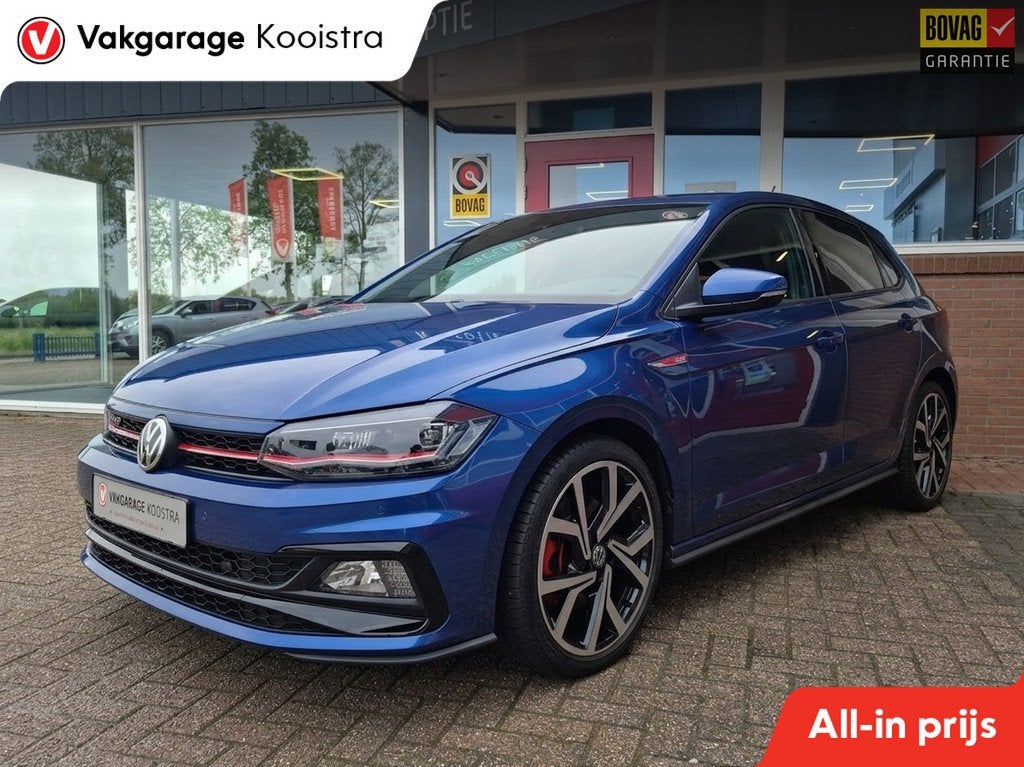 Volkswagen Polo 2.0 TSI GTI|DSG|Carplay|Virtual|ACC, 12 maanden, Stof, Gebruikt, Zwart