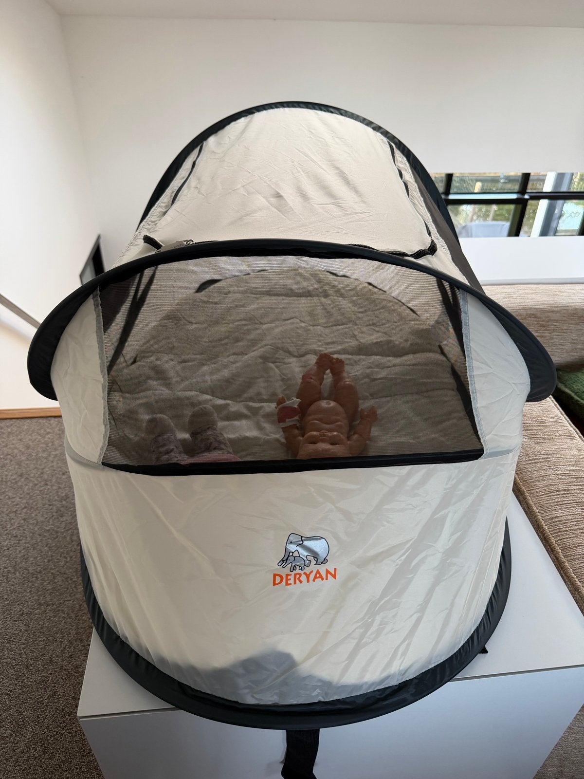 Deryan pop-up campingbedje - Zo goed als nieuw, Kinderen en Baby's, Ophalen of Verzenden, Zo goed als nieuw