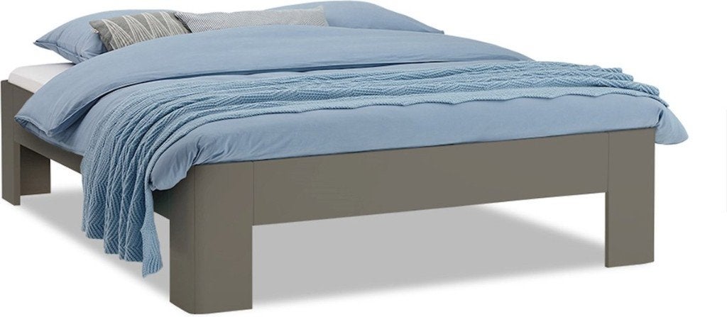 B Bright Fresh 450 Bedframe Antraciet Bedombouw, Ophalen, Twijfelaar, 120 cm, 200 cm