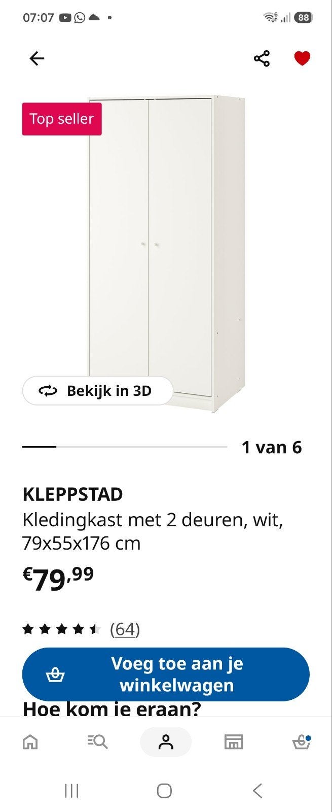 2x IKEA KLEPPSTAD Kledingkast - Nieuw in doos, Nieuw, 150 tot 200 cm, 50 tot 100 cm, Ophalen of Verzenden