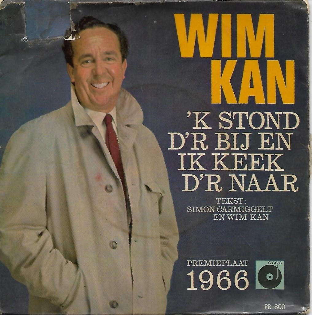 Wim Kan - `k stond erbij en keek d`r naar(premieplaat 1966), Gebruikt, 7 inch, Single, Ophalen of Verzenden