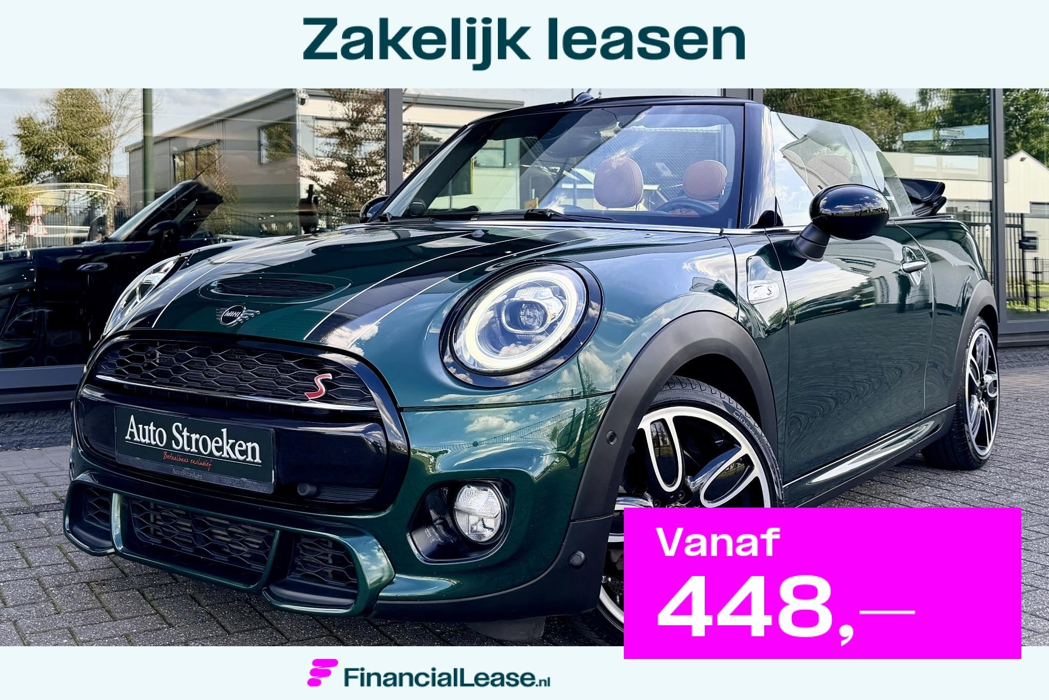 MINI Cabrio 2.0 Cooper S JCW 192pk Leer Navi Harman/Cardon, Gebruikt, Euro 6, 4 stoelen, Leder