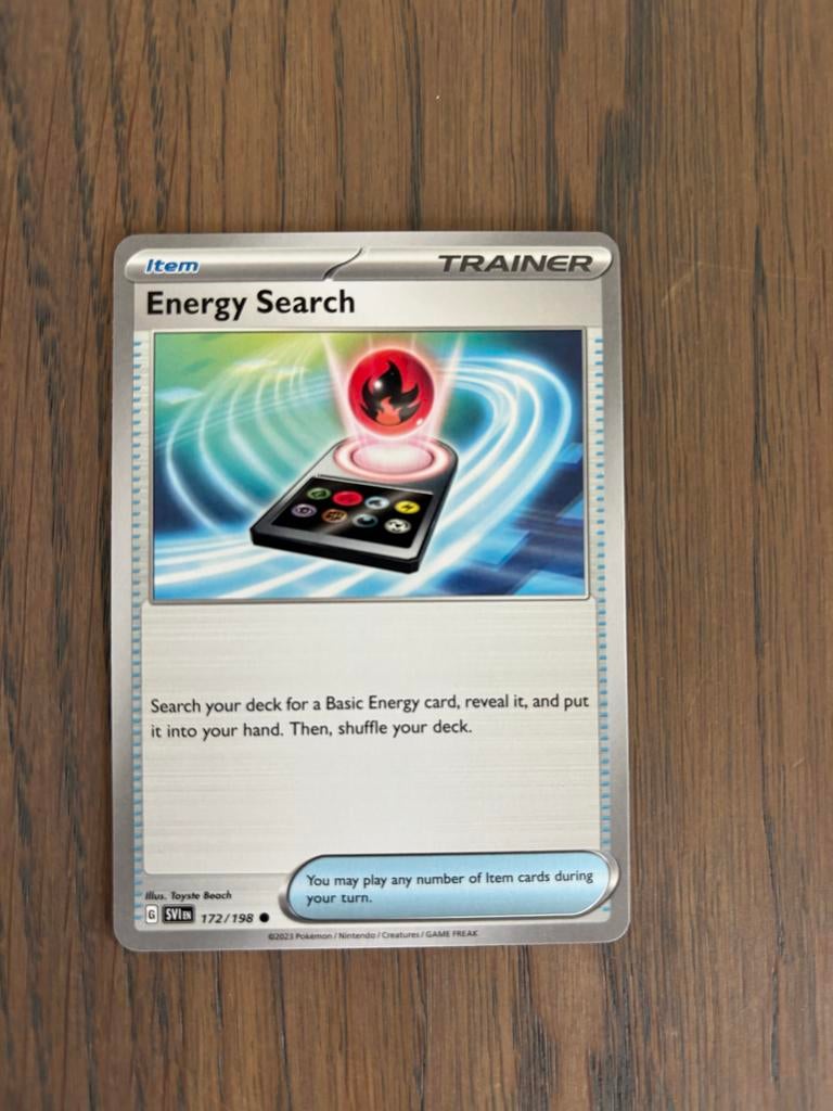 Pokémon TCG: Energy Search Trainer Kaart (SV1M 172/198), Ophalen of Verzenden, Zo goed als nieuw, Losse kaart