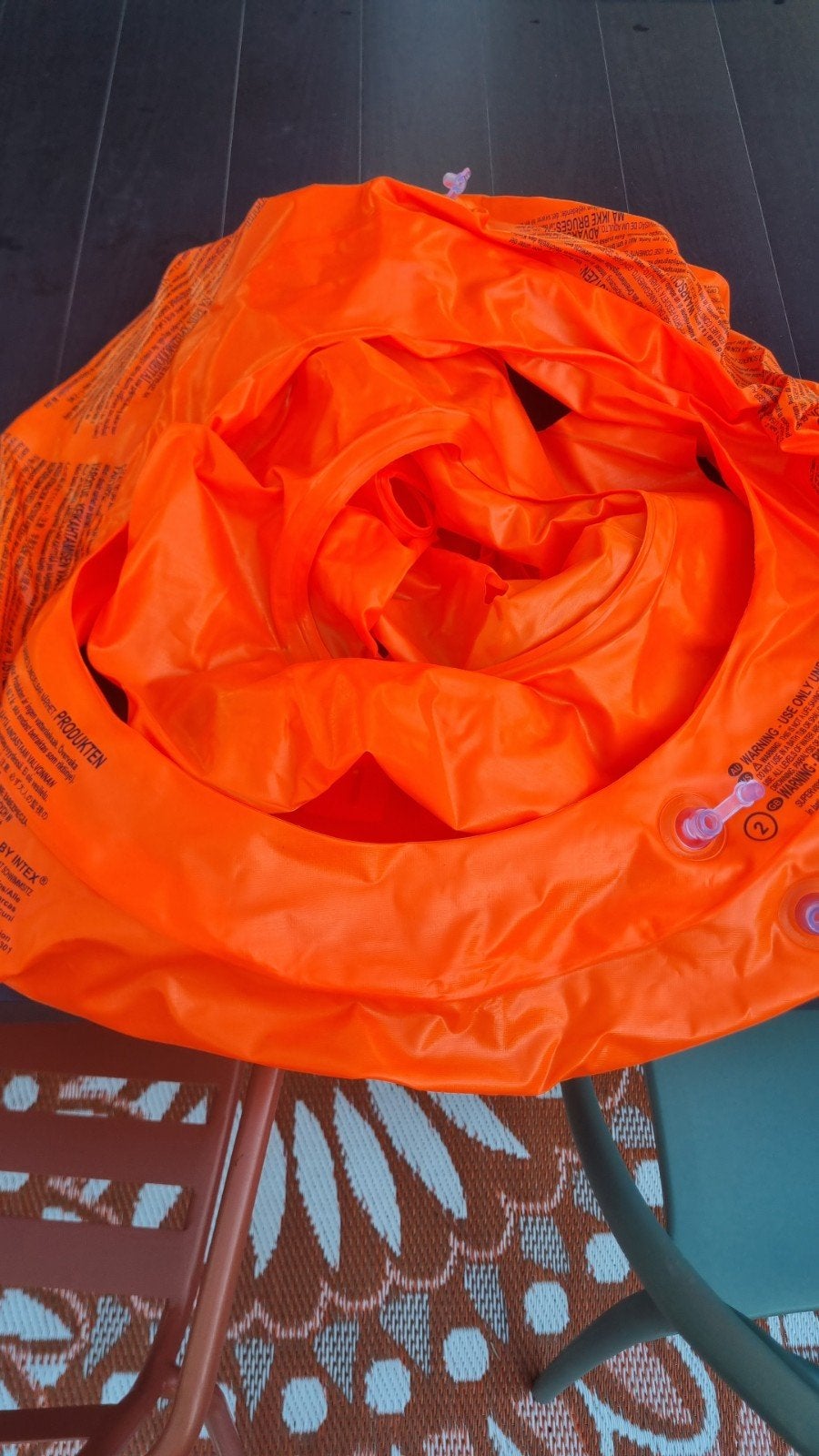 Oranje opblaasbare zwemband voor kinderen, Ophalen, Gebruikt, Jongen of Meisje