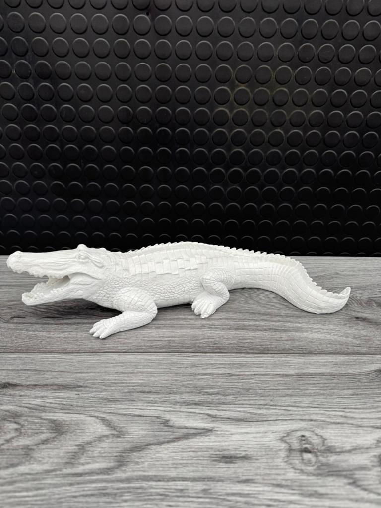 krokodil (wit) 40cm/Nieuw!, Ophalen of Verzenden, Nieuw, Dier