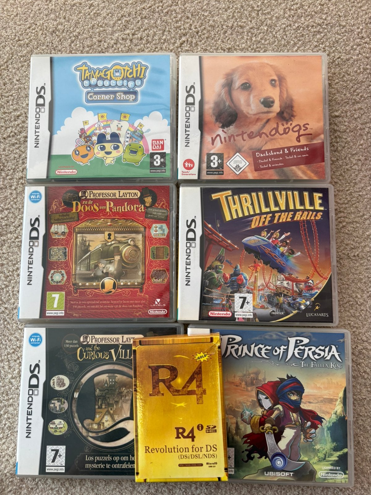 Nintendo DS Lite spelcomputer + spellen, 1 speler, Ophalen, Gebruikt, Vanaf 3 jaar