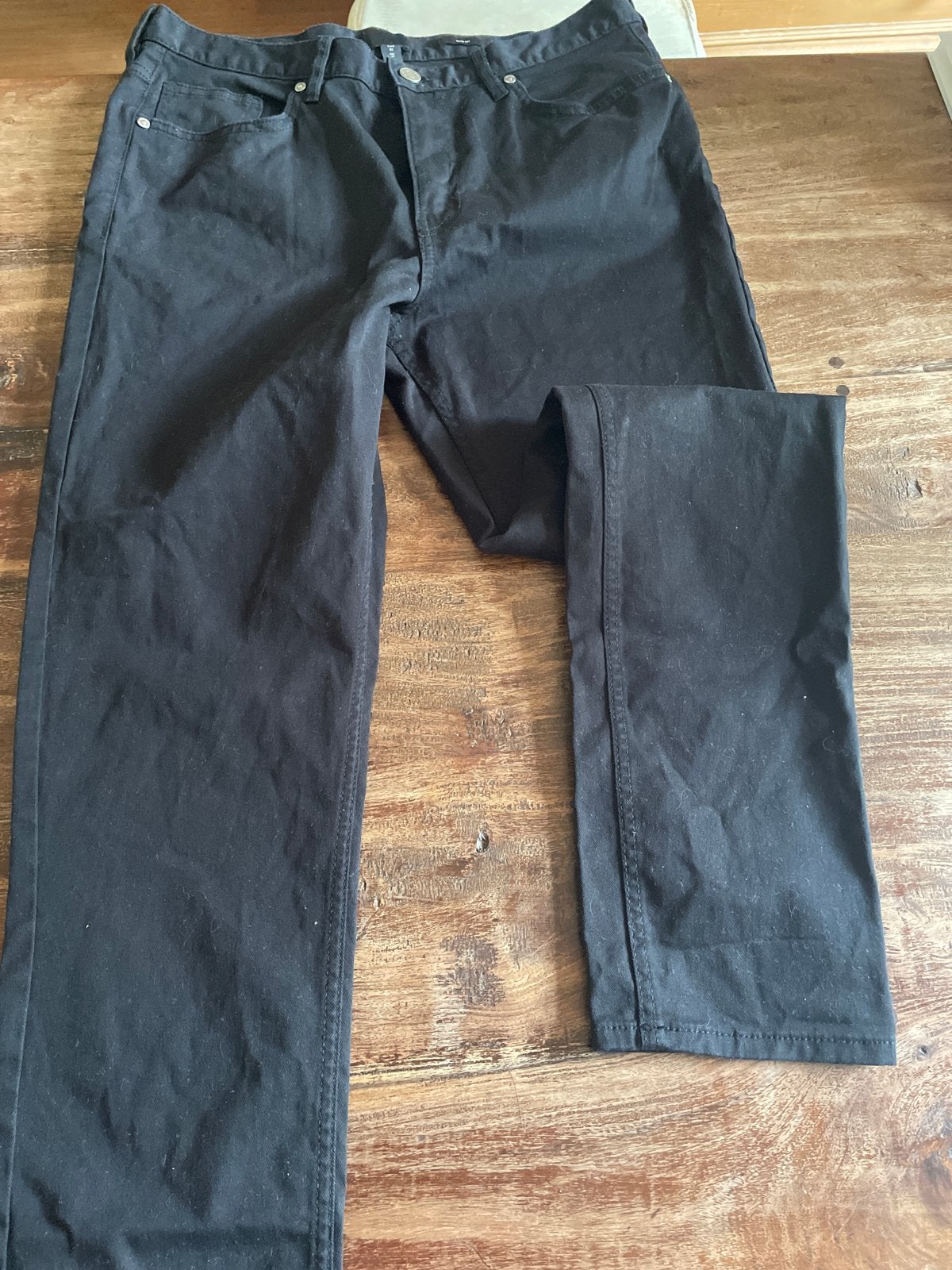 H&M Basic Zwarte Slimfit Herenbroek Maat 31, Ophalen of Verzenden, Zo goed als nieuw, Zwart