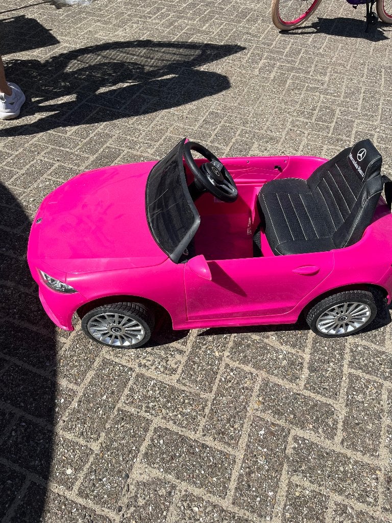 Mercedes kinderauto elektrische roze, Ophalen, Gebruikt