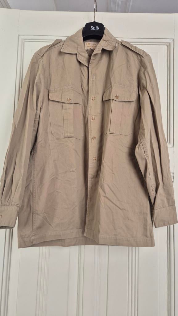 Leger Hemd Koninklijke Marine Stoer/Oersterk! 39 Medium, Beige, Zo goed als nieuw, KM, Halswijdte 39/40 (M)