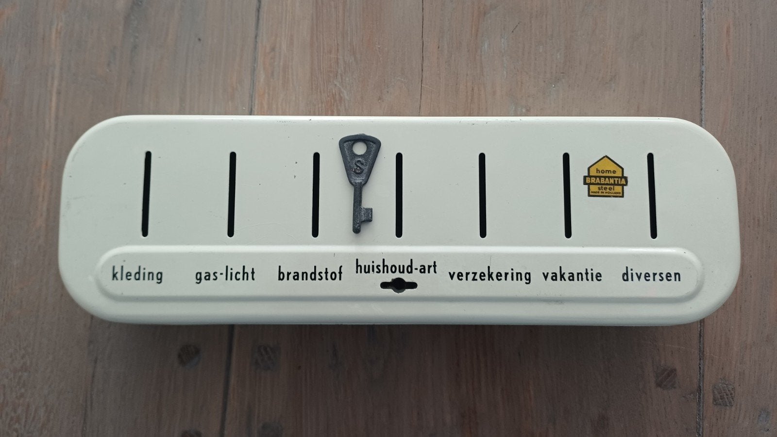Vintage Brabantia Verdeelspaarpot Jaren '50/'60 met Sleutel, Ophalen of Verzenden