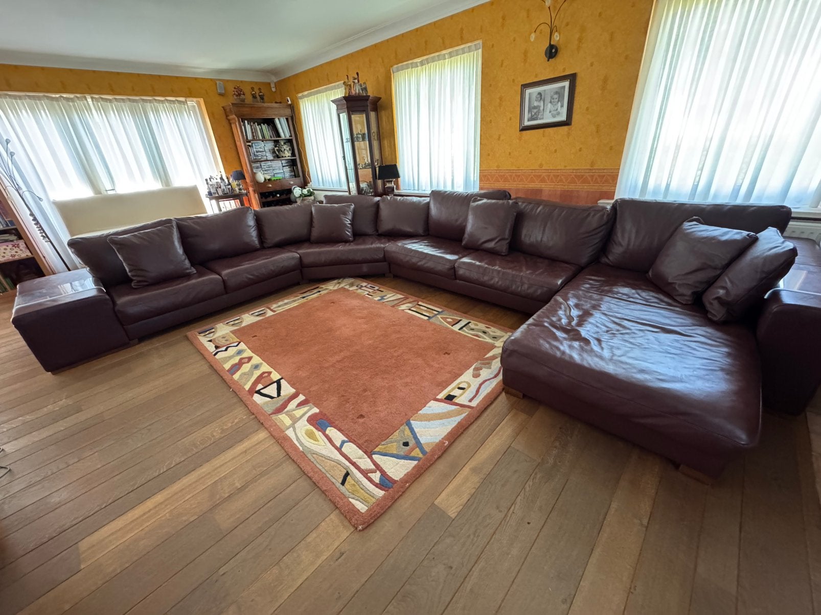 Bank natuzzi kalfsleer, Ophalen, Zo goed als nieuw